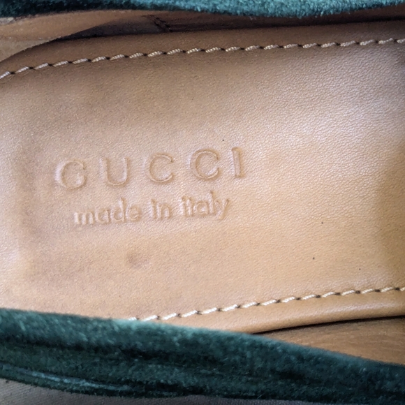 Green Horsebit Loafers Green Suede Men US 12.5 Slip On Leather - Picture 7 of 16